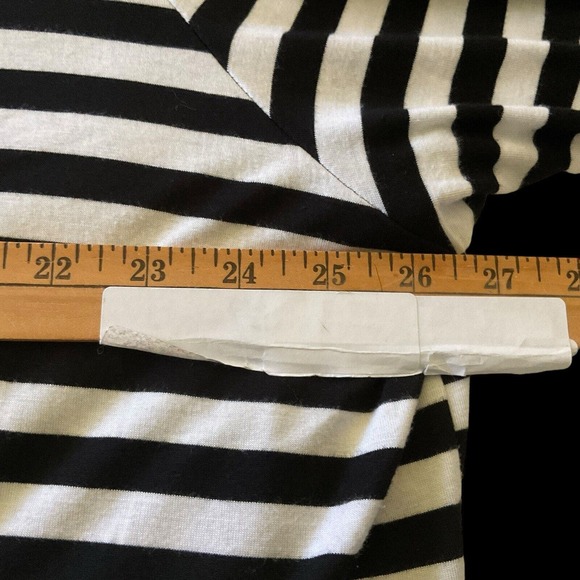 Countess Luann Woman’s Black White Striped Sweater Size 3X Zip Up Rayon Blend - Picture 5 of 9